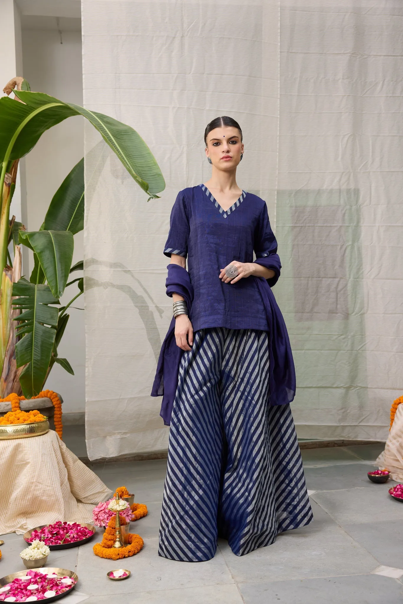 Amala Flared Pants - Blue