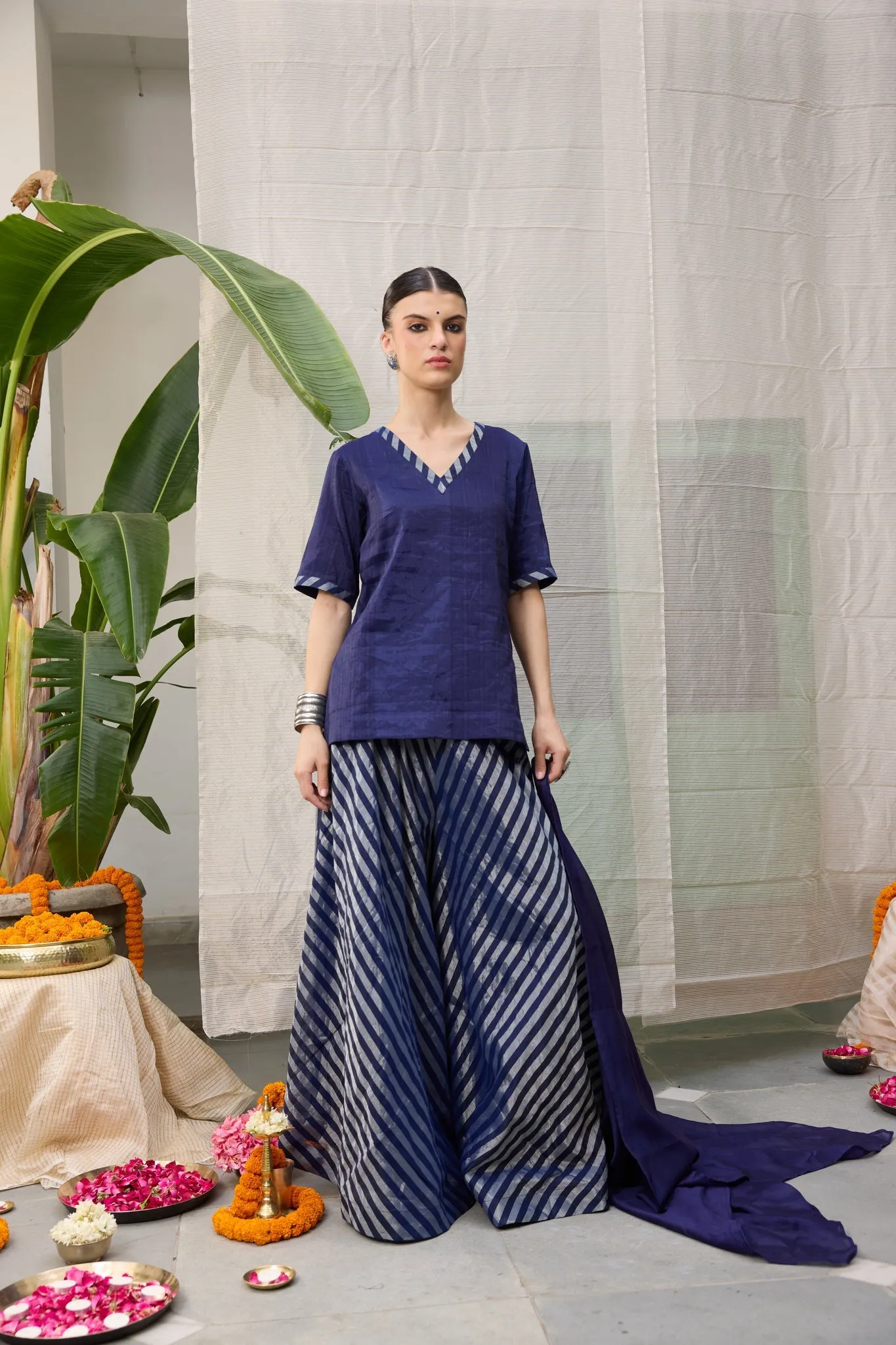 Amala Flared Pants - Blue