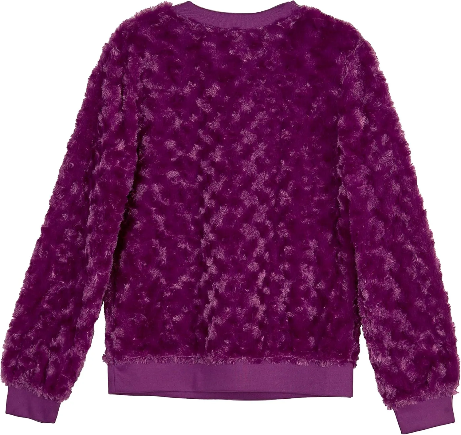 Amy Byer Girls' Long Sleeve Rib Cuff Fleece Sweatshirt