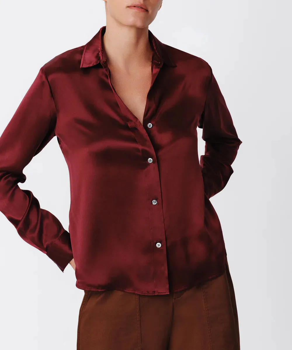 Ataw5284 Merlot Silk Blouse