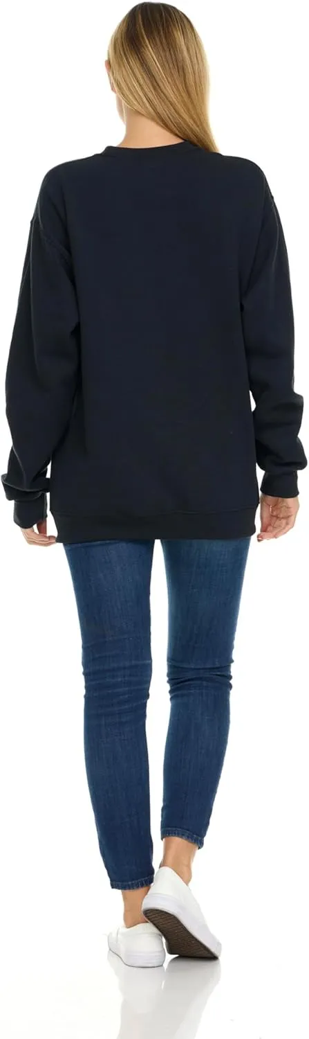 BILLIONHATS 24 Pack Womens Oversized Crew Neck Sweatshirt, Fleece Lined, Bulk Wholesale Sweatshirts for Charities & Events