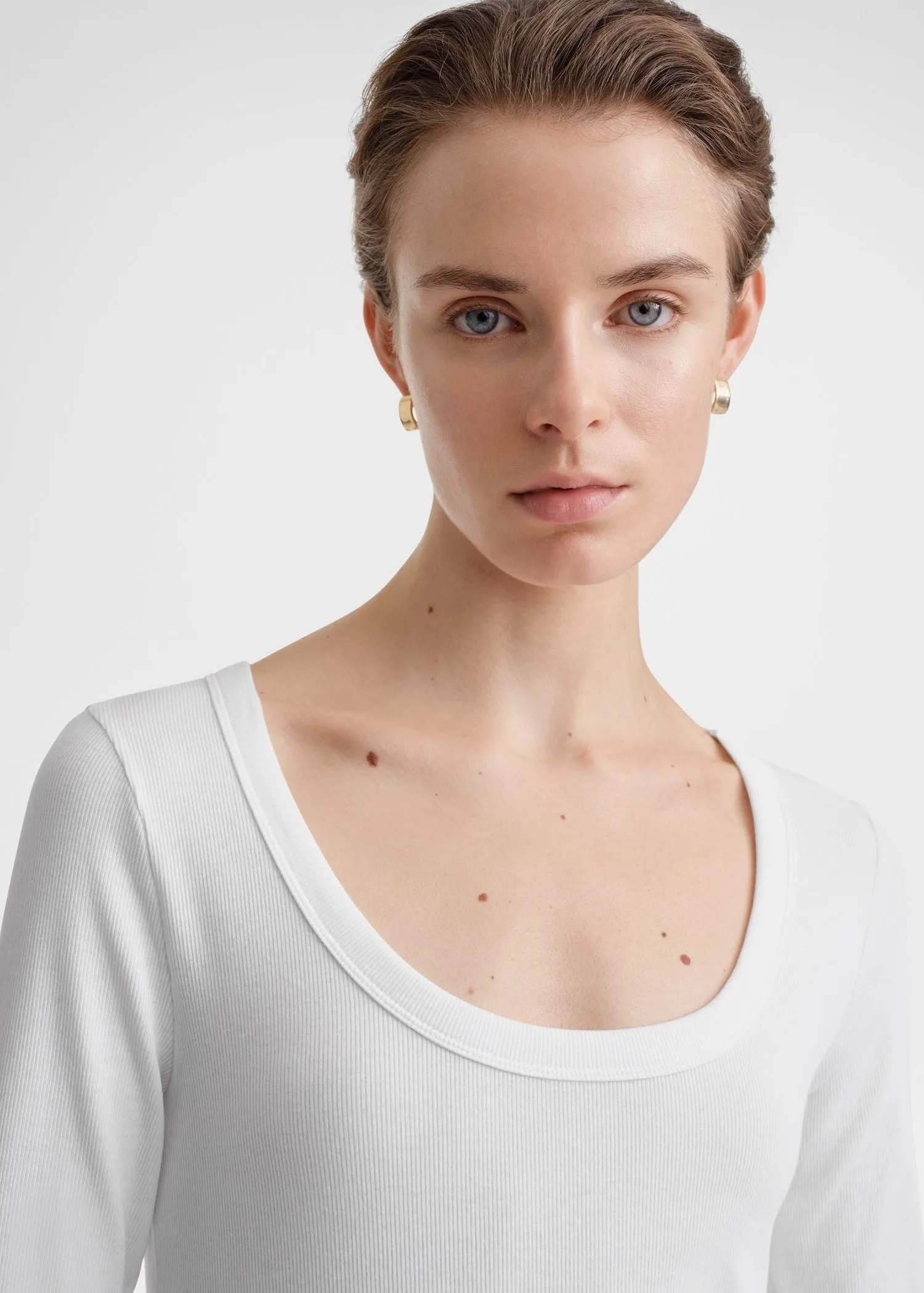 Classic rib top white