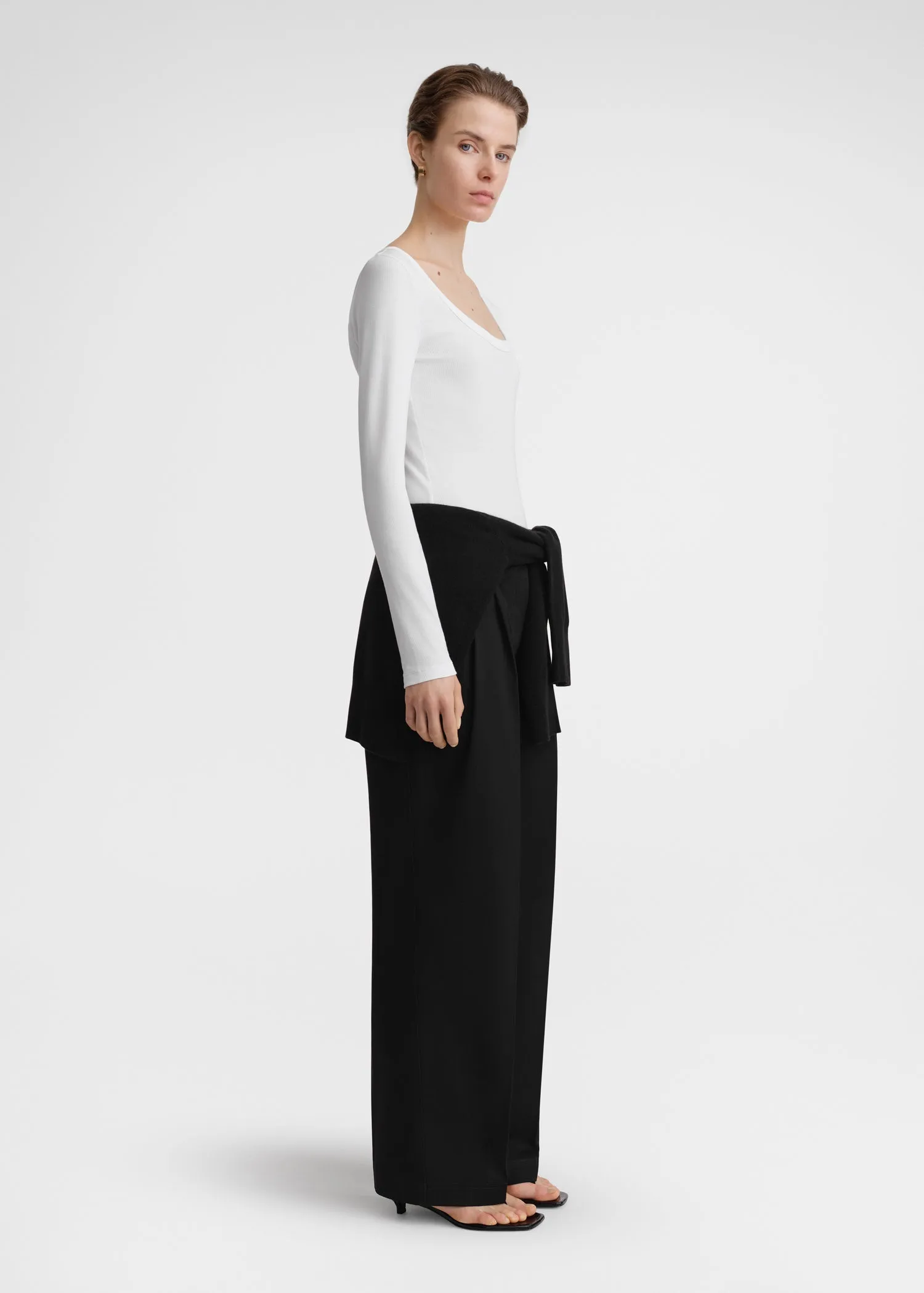 Classic rib top white