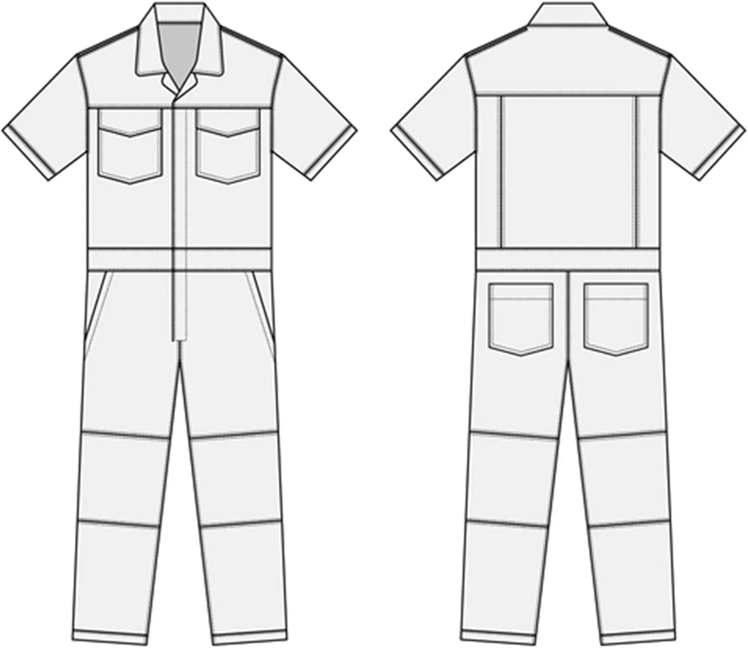 Coveralls Workwear Men Short Sleeve Coveralls