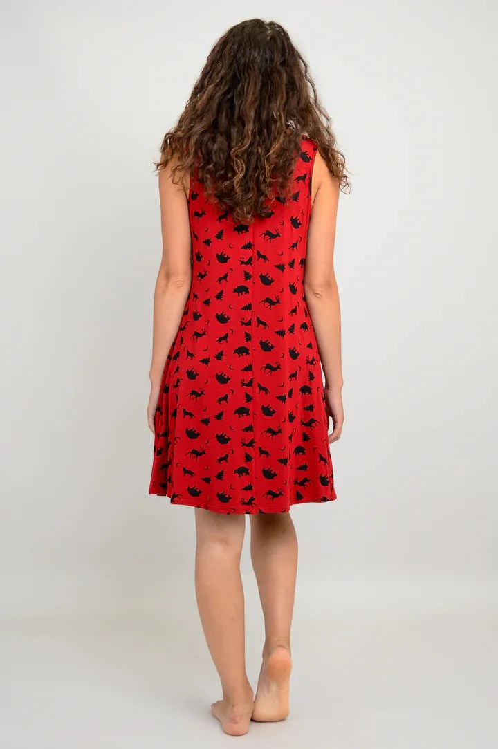 Evangeline Dress, Lipstick Fauna (Bamboo)