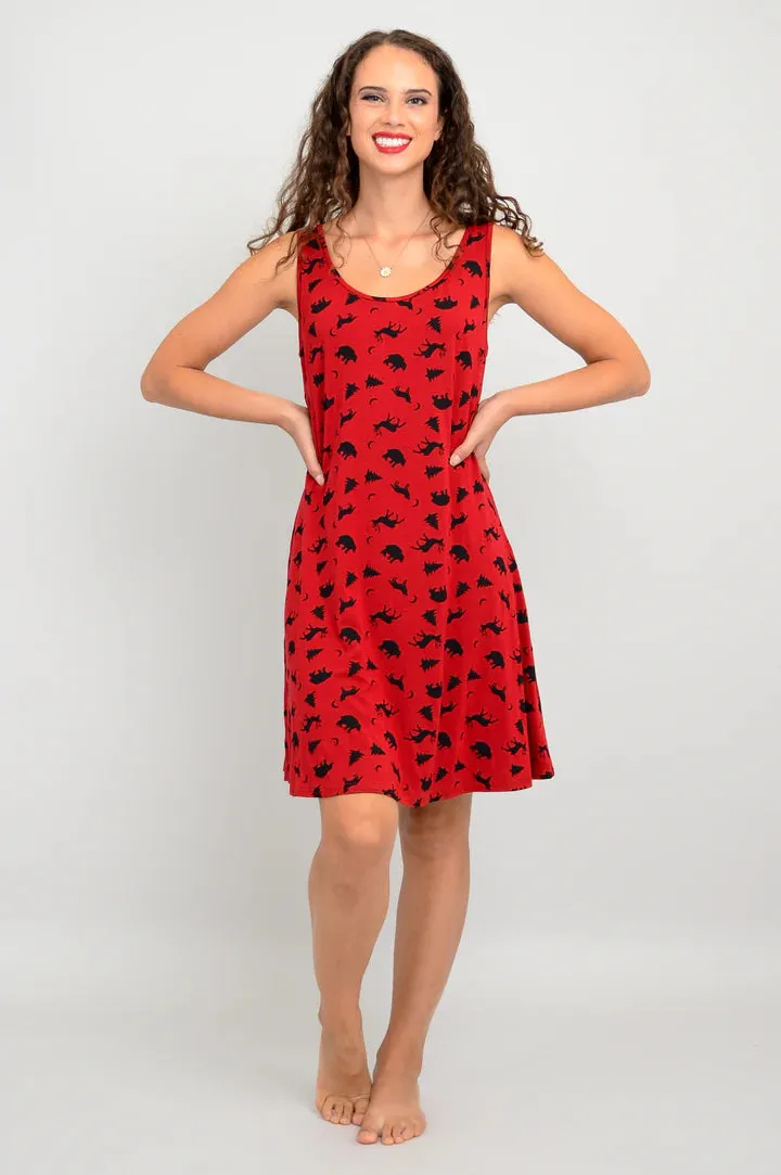 Evangeline Dress, Lipstick Fauna (Bamboo)
