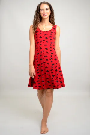 Evangeline Dress, Lipstick Fauna (Bamboo)