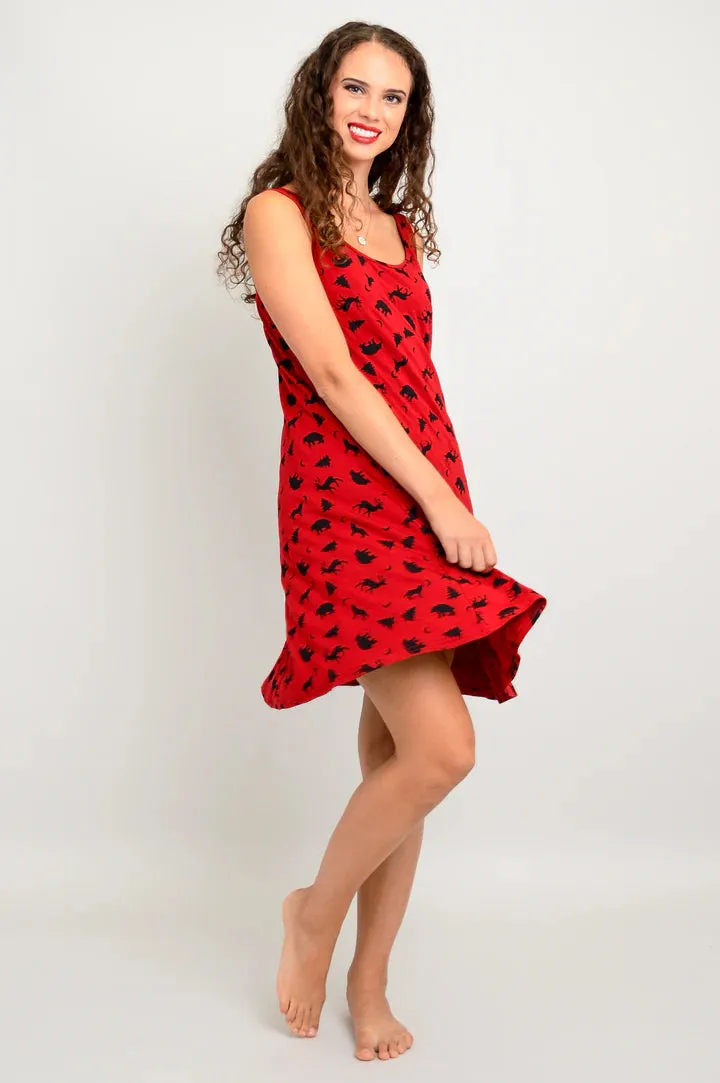 Evangeline Dress, Lipstick Fauna (Bamboo)