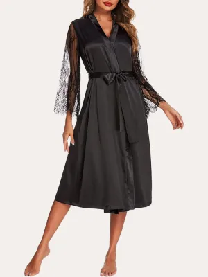 Floral Lace Bride Kimono Robe (US Only)