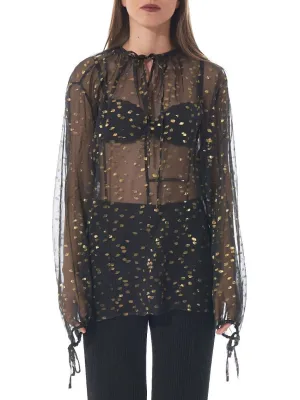 Gold Detail Sheer Tunic (163-1816-100-099)