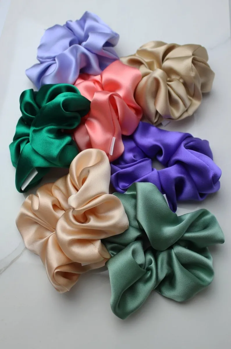 Jacoba Jane Silk Scrunchies (Many Colours)