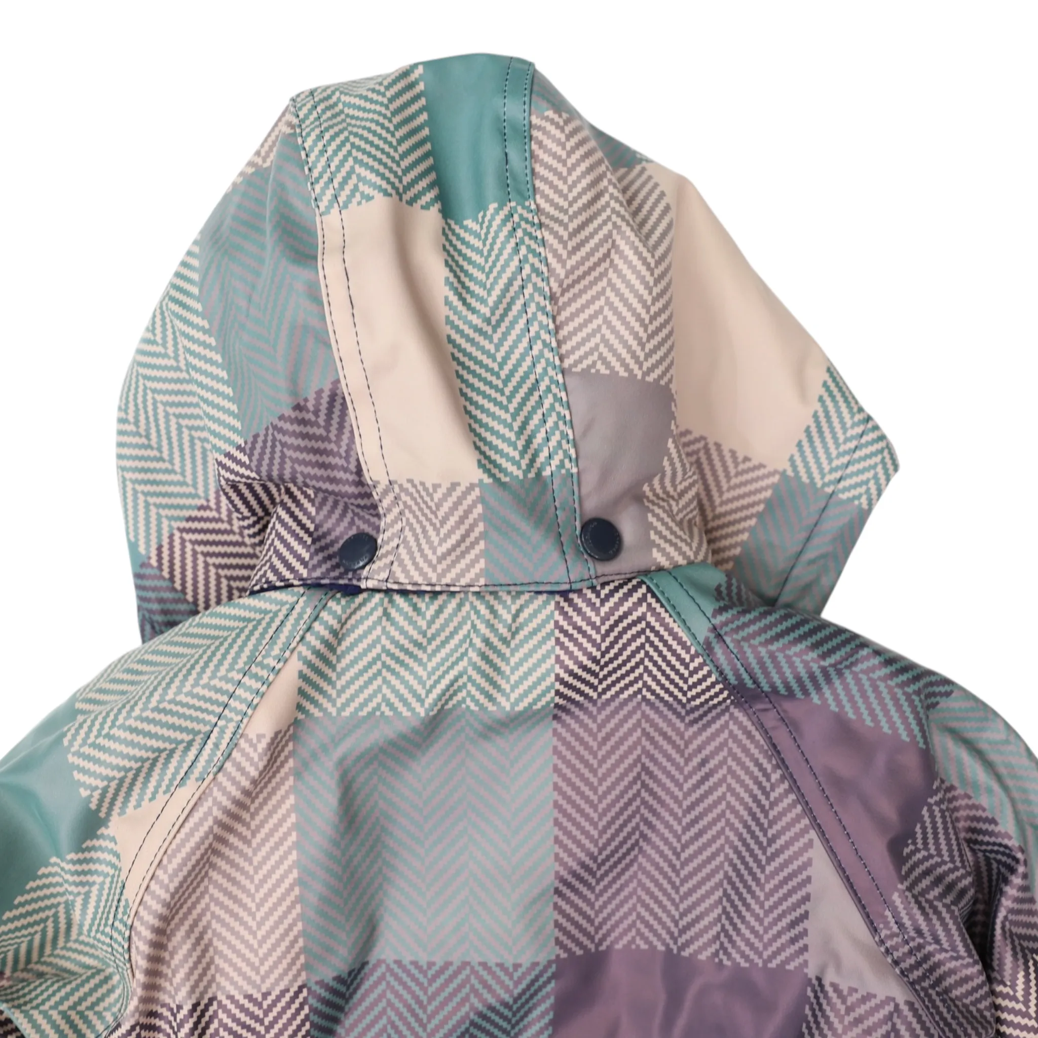 Korango Sherpa Lined Check Raincoat Green