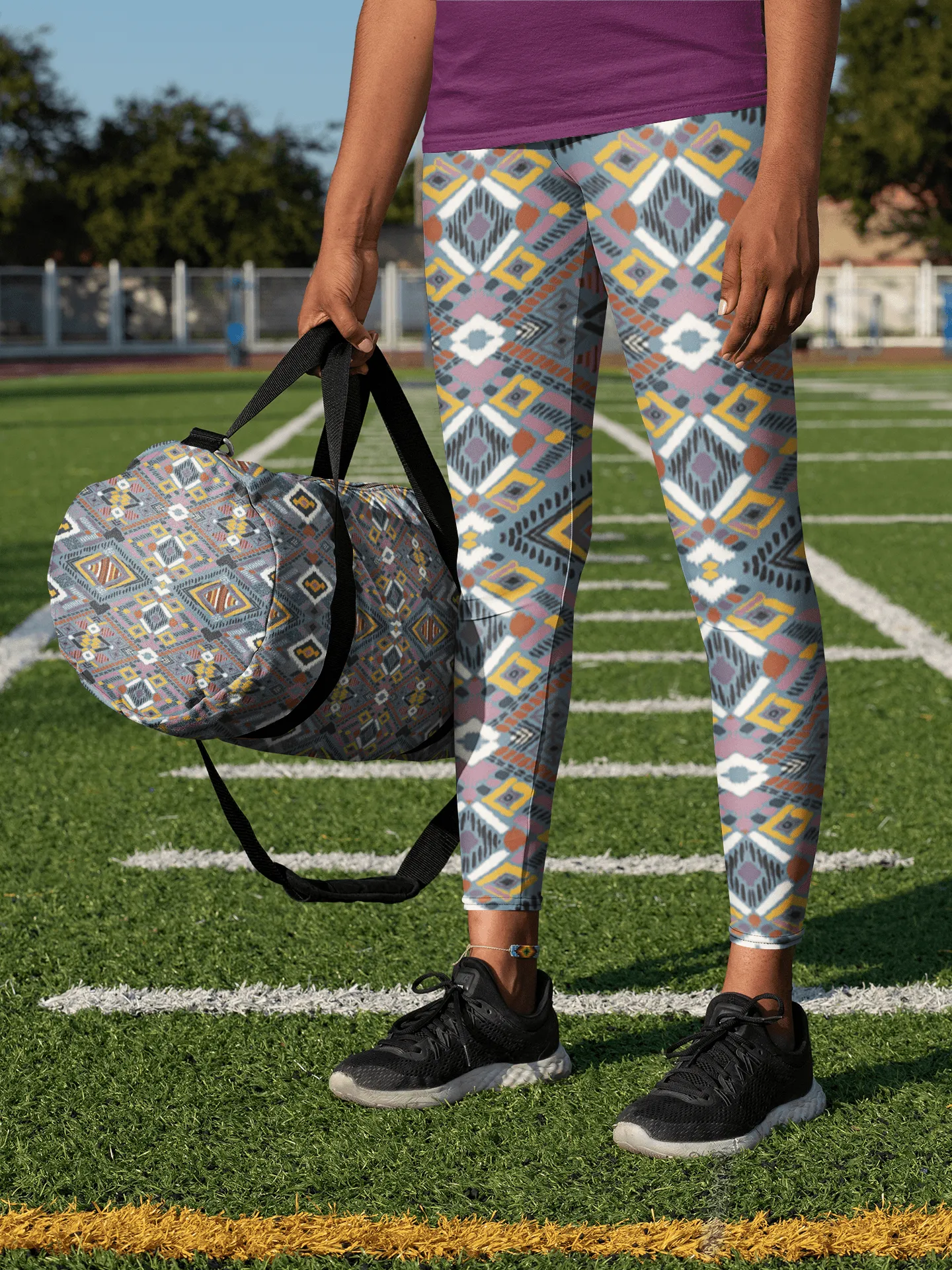 Lupine Boho Tribal Yoga Leggings