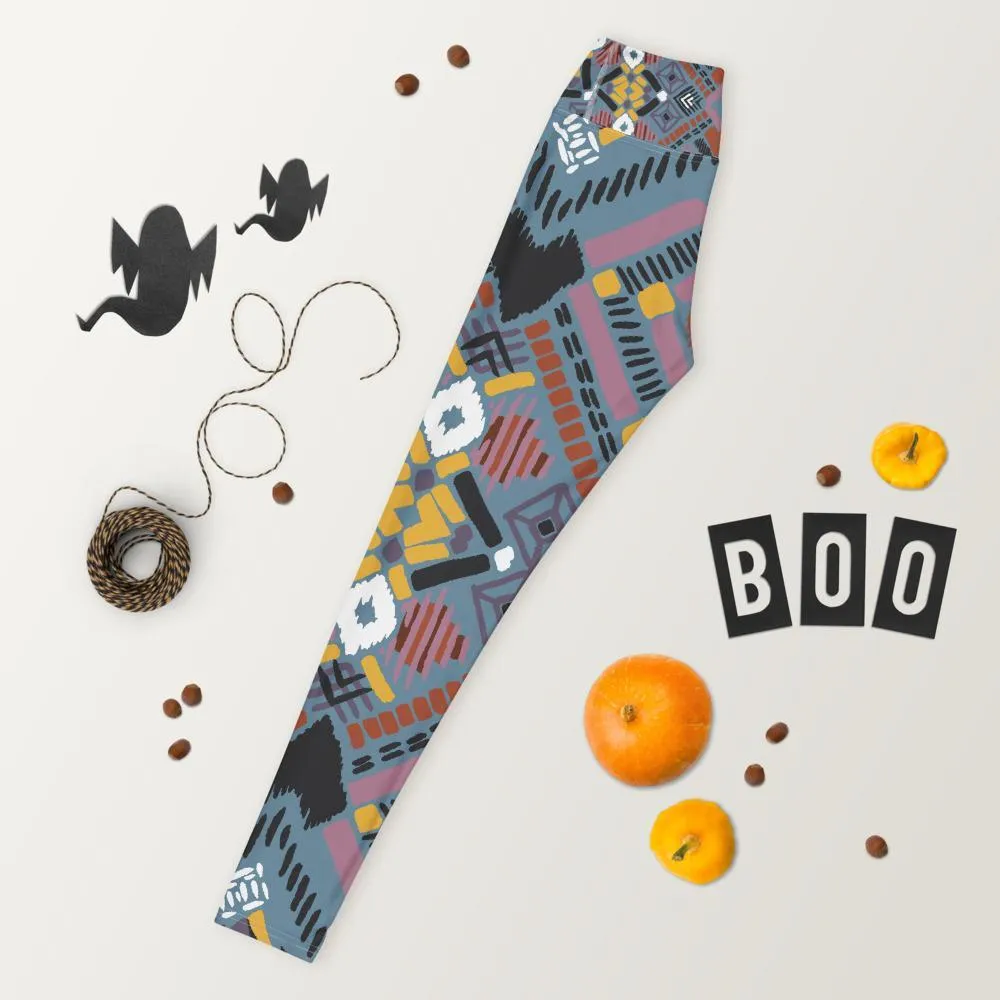 Lupine Boho Tribal Yoga Leggings