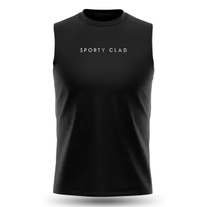 Men's Black Cotton Tank Top Sleeveless Shirt