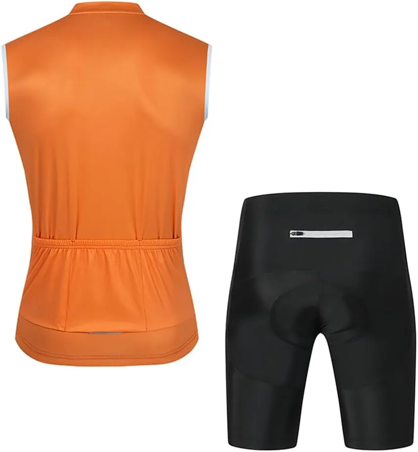 Men's Cycling Jersey Sleeveless Tops Clothing Bike Shirts Vest Breathable Bicycle Clothing Jacket