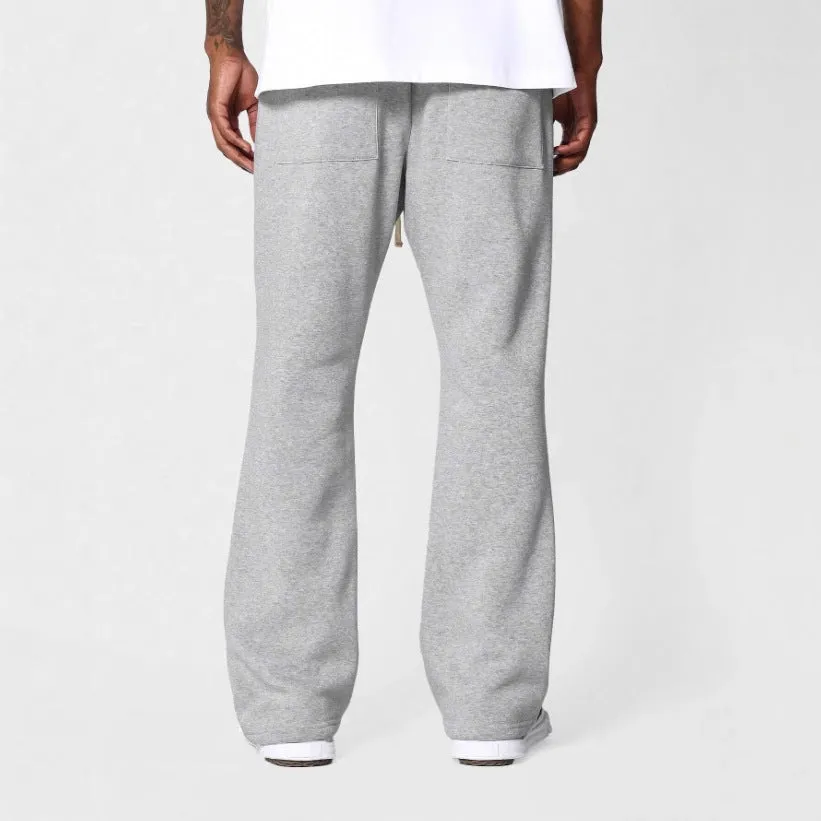 Mens Sweatpants  Cotton Fleece  Relaxed Fit  Flared Leg  Drawstring Waist