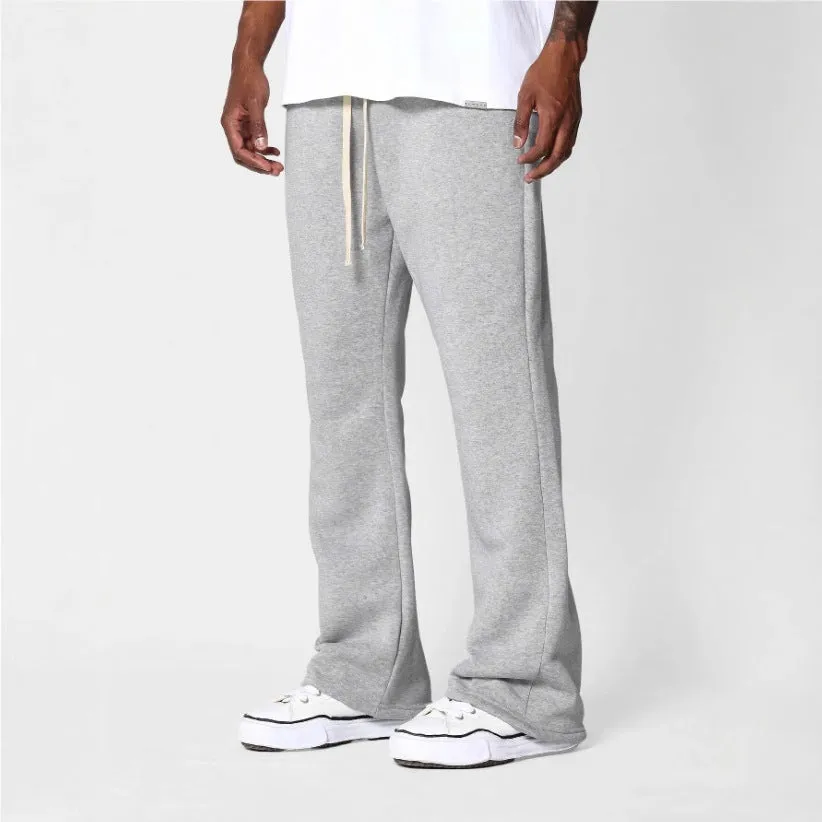 Mens Sweatpants  Cotton Fleece  Relaxed Fit  Flared Leg  Drawstring Waist