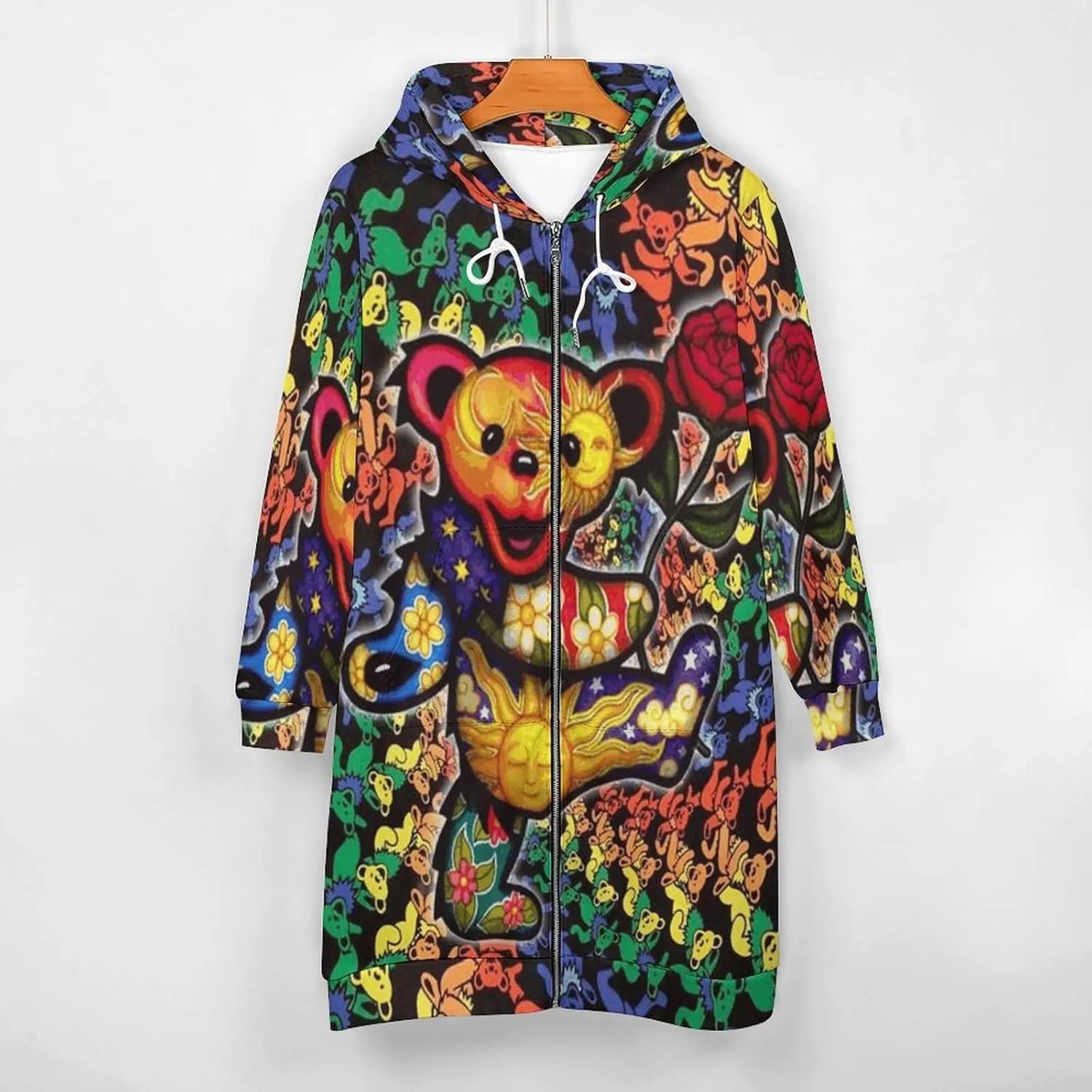 NEW Women's Full-Zip Casual Long Sleeve Oversized Sweatshirt Hoodie With Pocket Graphic Novelty