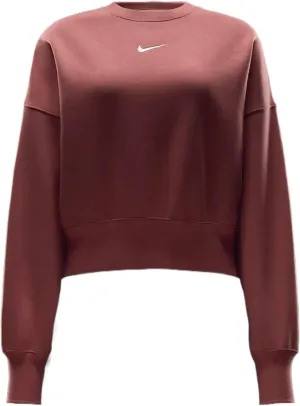 Nike Sportswear Phoenix Fleece Women's Over-Oversized Crew-Neck Sweatshirt (DQ5761-634, Canyon Pink/Sail) Size Medium