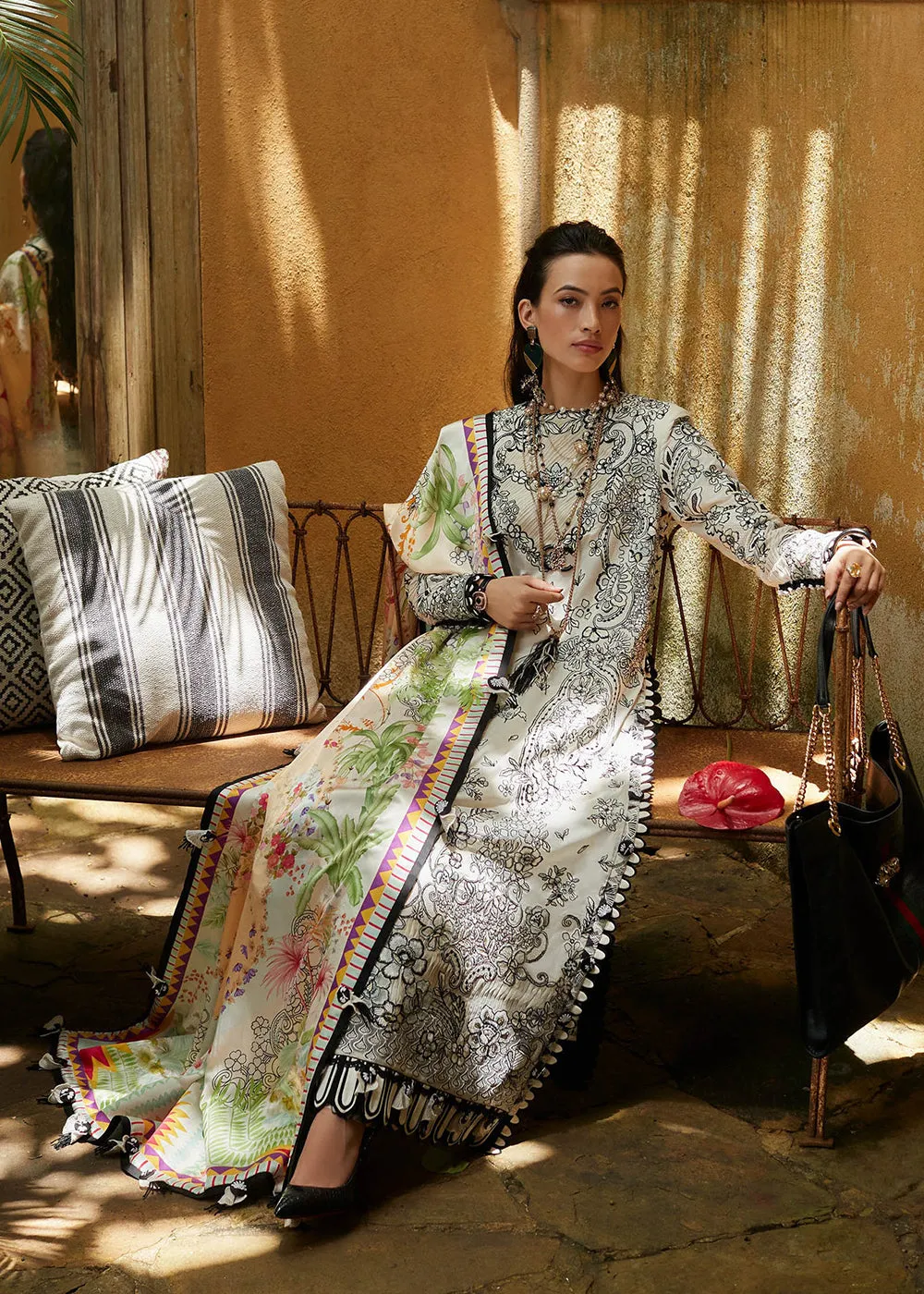 Off White Lawn Suit - Elan - Luxury Lawn '23 - KAIA-EL23-07A