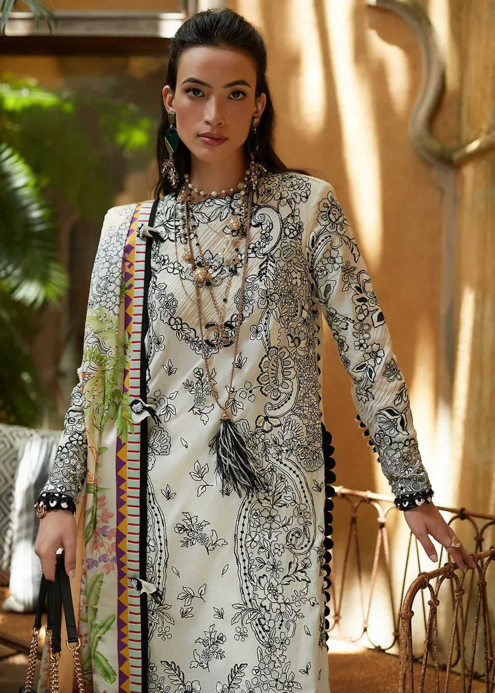 Off White Lawn Suit - Elan - Luxury Lawn '23 - KAIA-EL23-07A