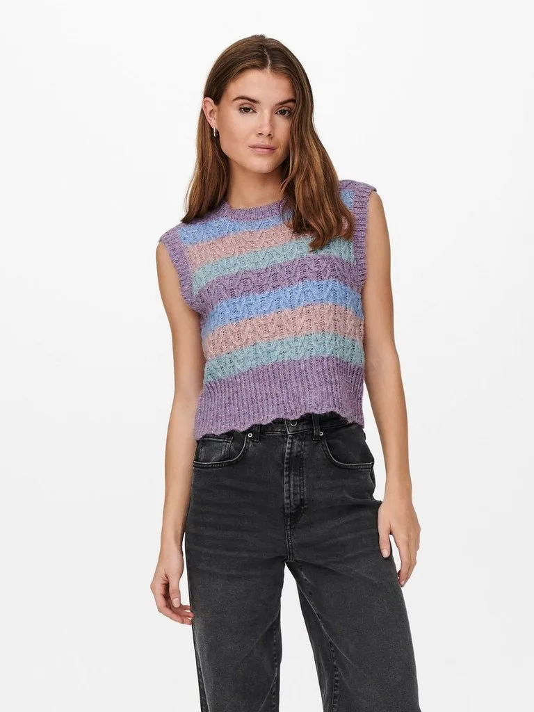 Only Mellow - Vest med striber