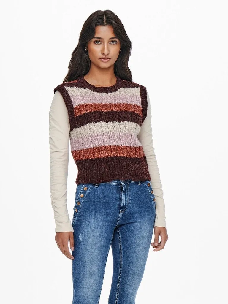 Only Mellow - Vest med striber