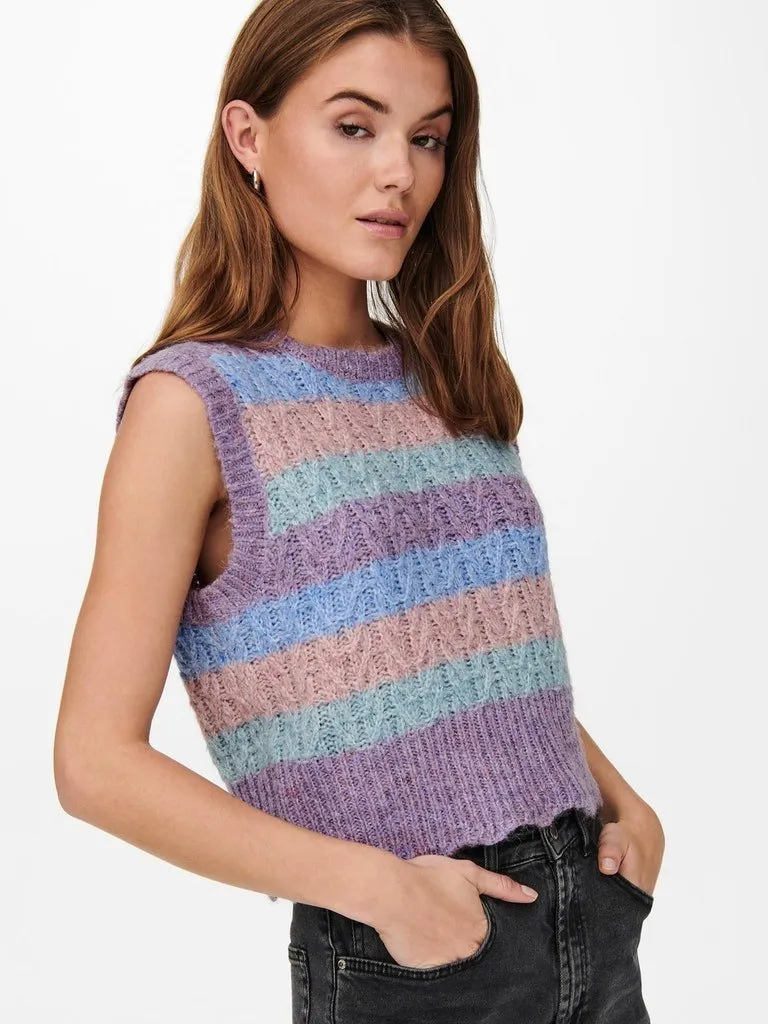 Only Mellow - Vest med striber