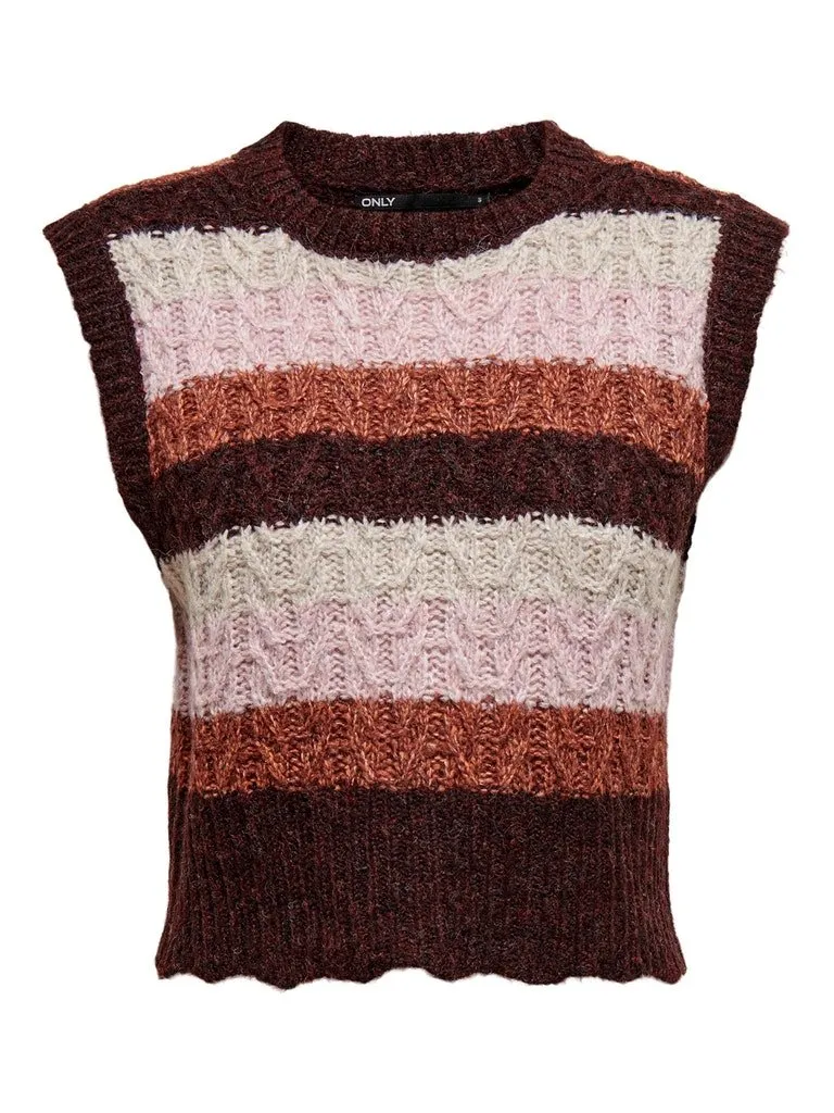 Only Mellow - Vest med striber