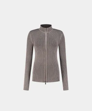 Pelican Beige Alora Two Tone Knit Vest