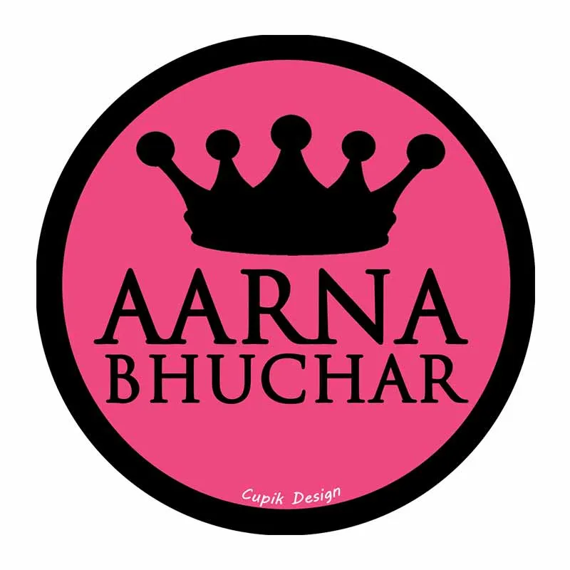 Personalised Tiara Waterproof Stickers (Round)