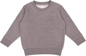RABBIT SKINS Toddler Sweatshirt  Unisex Crewneck Pullover, Cozy Fleece, Long Sleeve, Soft & Warm, True to Size (Style 3317)