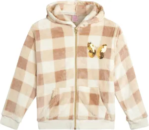 Real Love Girls' Sweatshirt - Super Soft Plush Fleece Zip-Up Hoodie Sweatshirt - Fuzzy Sweatshirt for Girls (7-16)