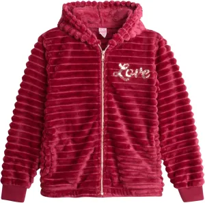 Real Love Girls' Sweatshirt - Super Soft Plush Fleece Zip-Up Hoodie Sweatshirt - Fuzzy Sweatshirt for Girls (7-16)