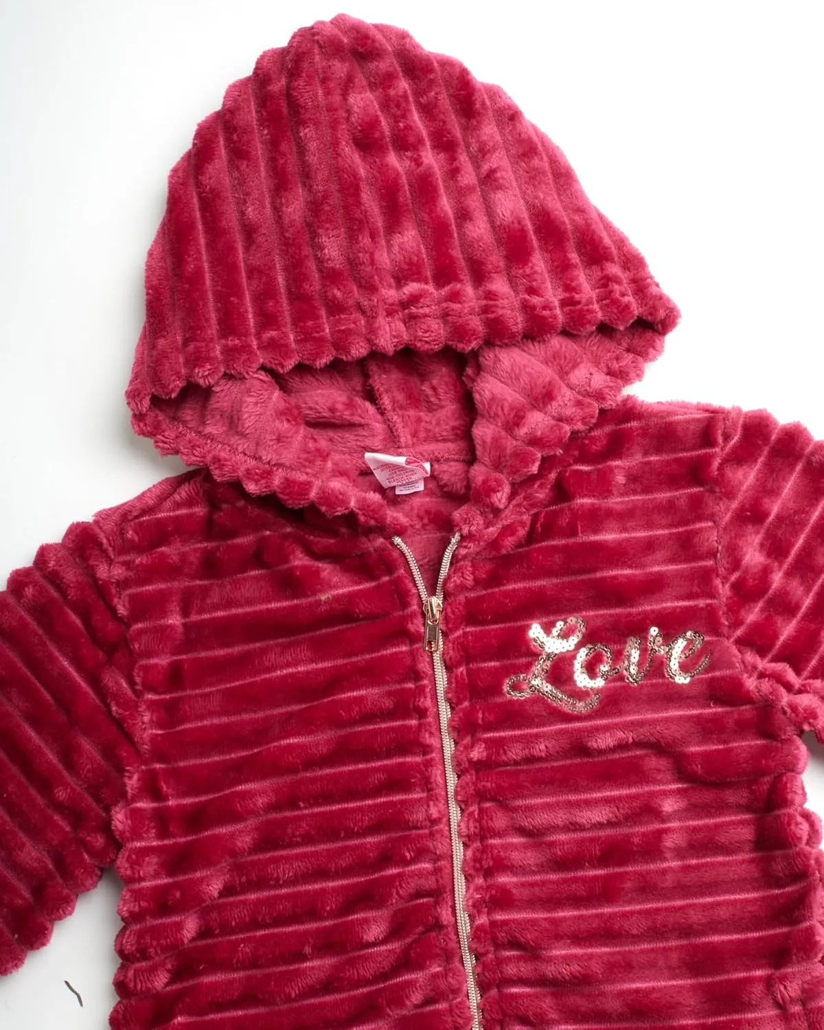 Real Love Girls' Sweatshirt - Super Soft Plush Fleece Zip-Up Hoodie Sweatshirt - Fuzzy Sweatshirt for Girls (7-16)