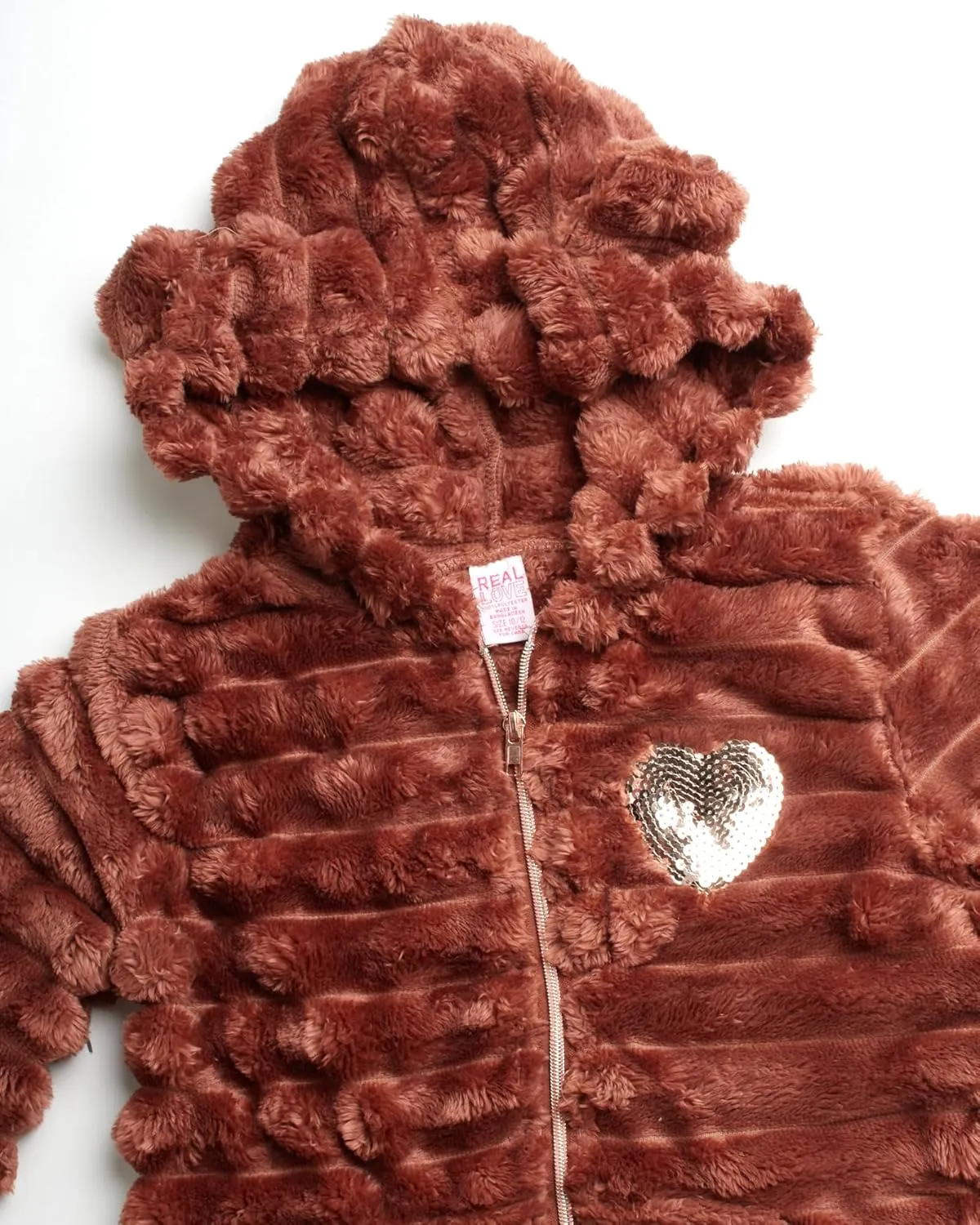 Real Love Girls' Sweatshirt - Super Soft Plush Fleece Zip-Up Hoodie Sweatshirt - Fuzzy Sweatshirt for Girls (7-16)