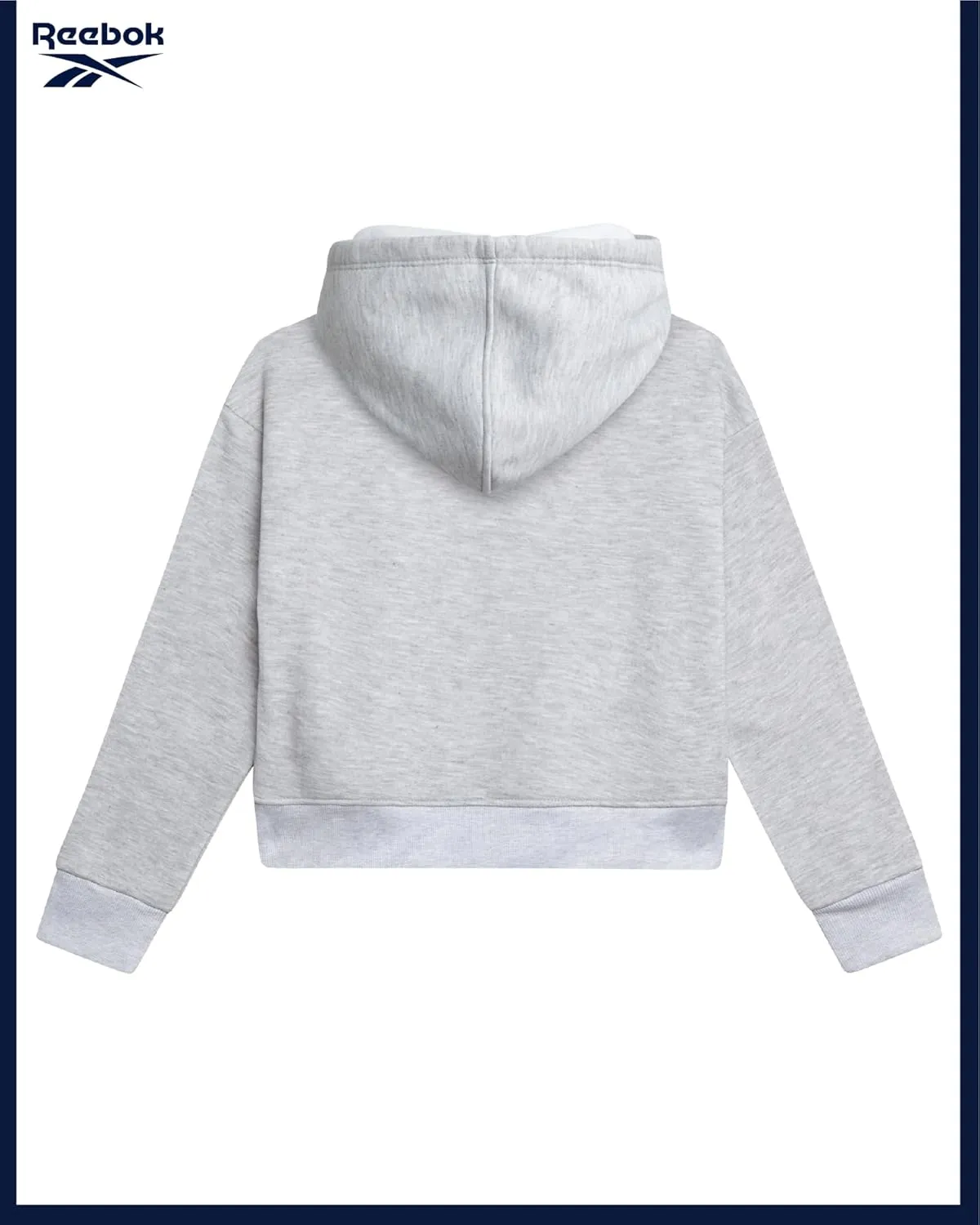 Reebok Girls' Hoodie - Soft Spun Fleece Pullover Sweatshirt with Front Pockets - Athletic Hoodies for Girls (7-12)
