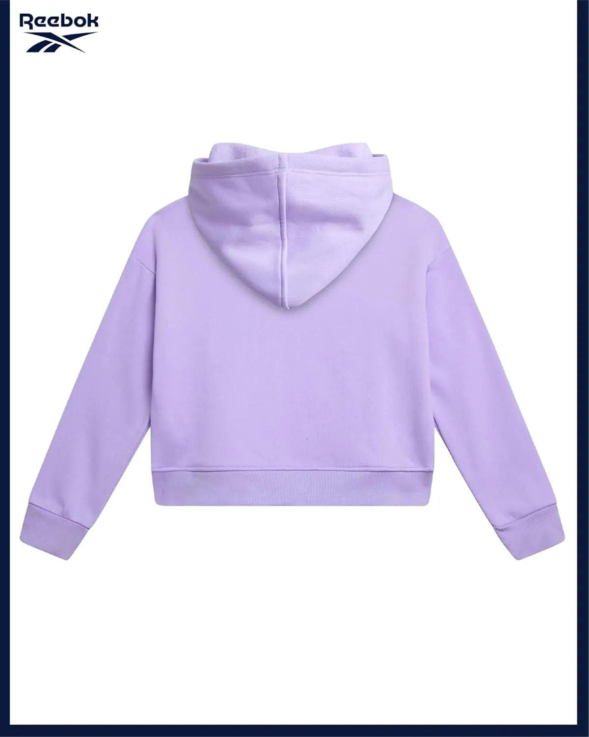 Reebok Girls' Hoodie - Soft Spun Fleece Pullover Sweatshirt with Front Pockets - Athletic Hoodies for Girls (7-12)