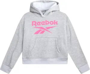 Reebok Girls' Hoodie - Soft Spun Fleece Pullover Sweatshirt with Front Pockets - Athletic Hoodies for Girls (7-12)