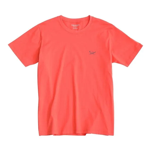 SIMWOOD 2020 Summer New Logo Print 100% cotton T-Shirts Men Breathable Tops Classical Basic Matching Couples t shirt SJ120093