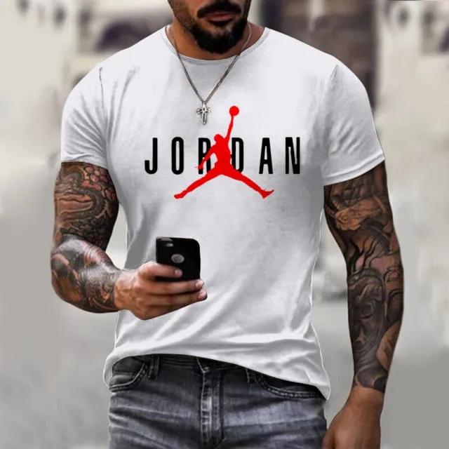 Summer New 3d Printing Men's Fashion Round Neck T-shirt Street Hip-hop Basketball Casual Breathable Sports Plus Size Shirt