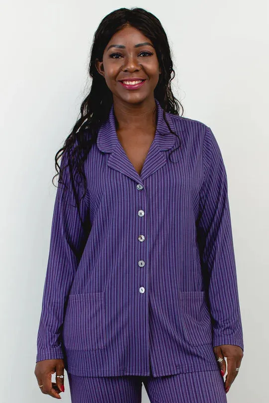 Sweet Top, Violet Stripes, Bamboo