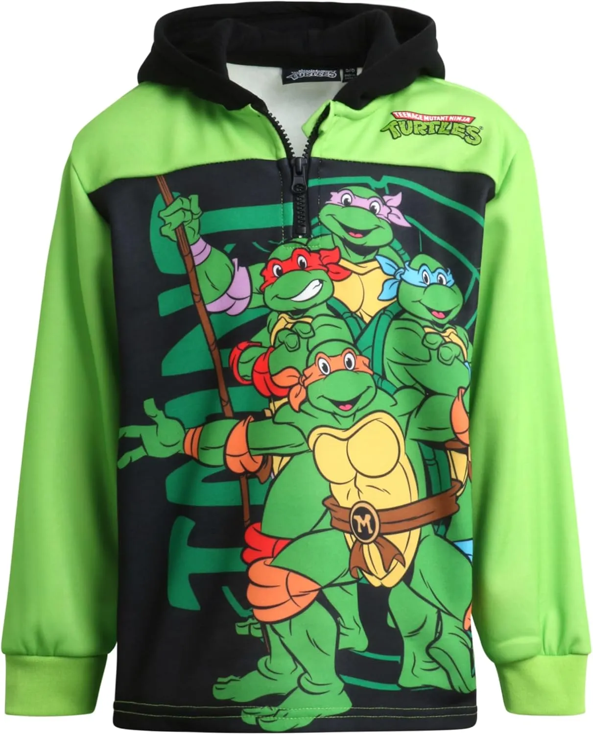 Teenage Mutant Ninja Turtles Boys' Sweatshirt  1/4 Zip Fleece Hoodie Sweatshirt - TMNT Pullover Sweatshirt for Boys (2T-16)