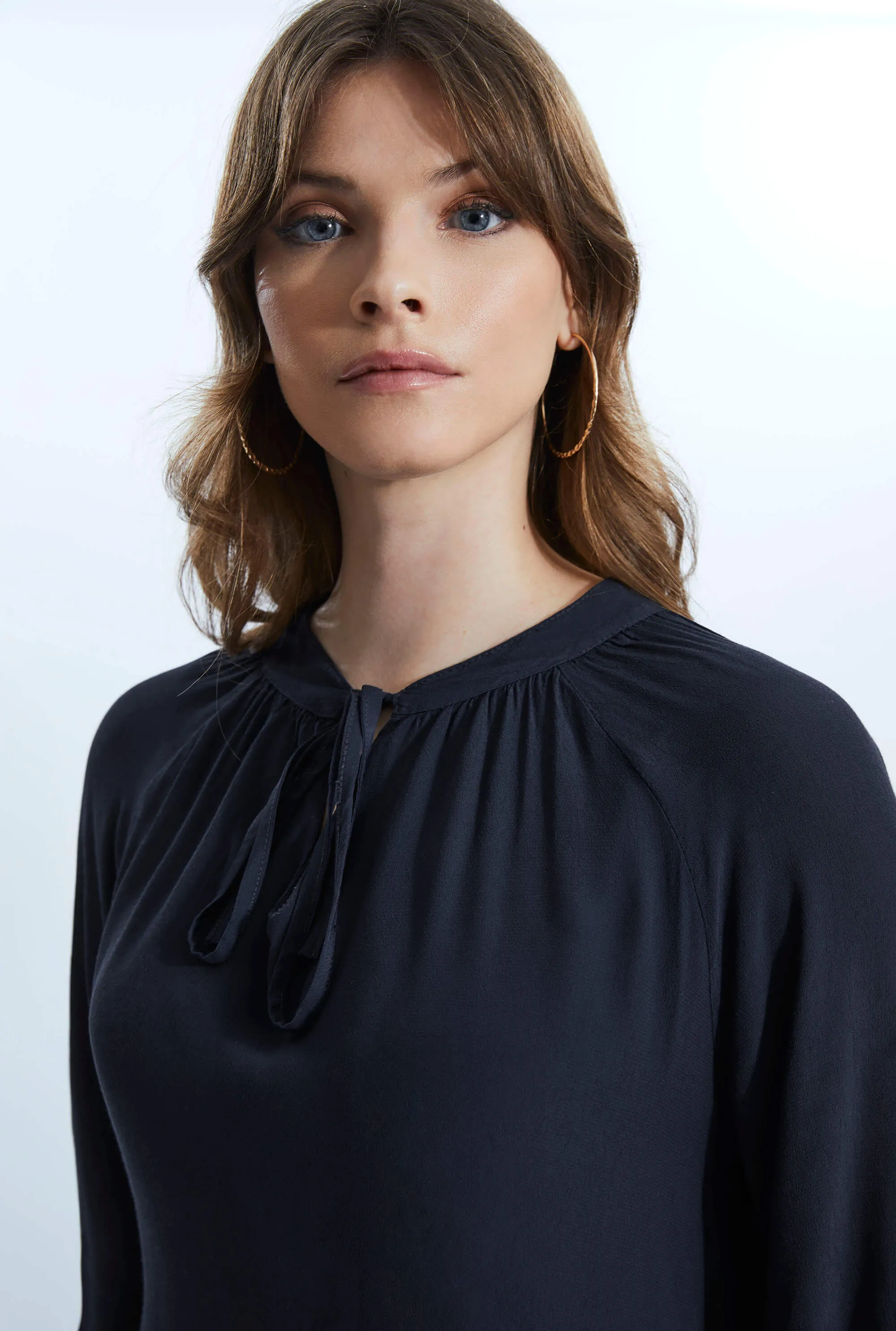 Tie Up Neck Blouse