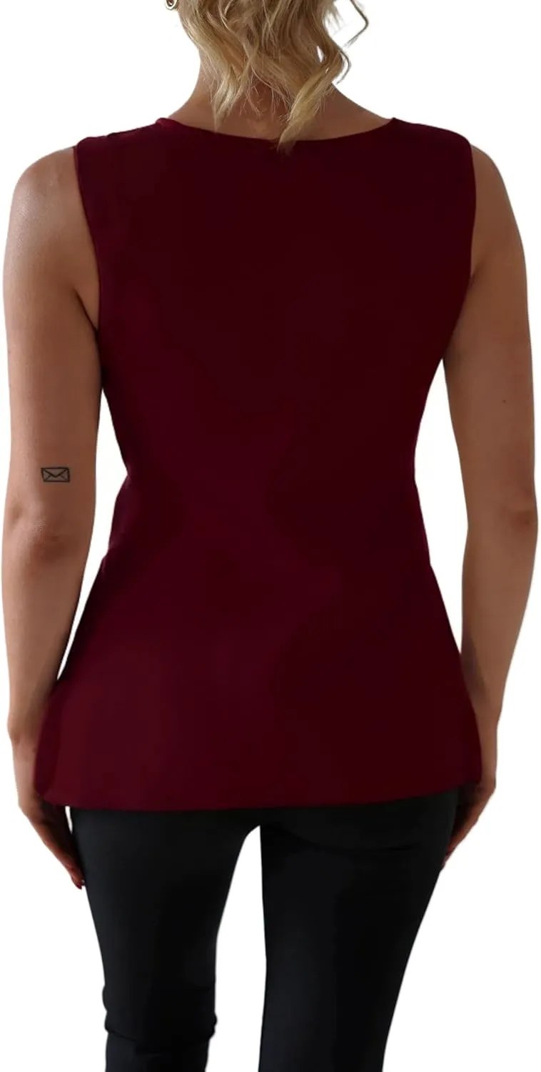 Womens Sweater Vest Button Down Sleeveless Cardigan Sweater 2025 Summer Trendy Casual Knit Tops