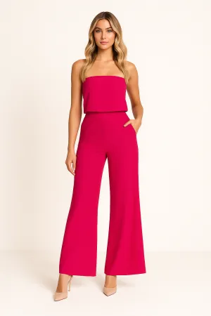 Womens Two Piece Set  Strapless Top  High Waist Flared Pants  Relaxed Fit Breathable